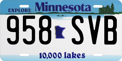 MN license plate 958SVB
