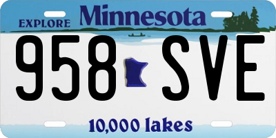 MN license plate 958SVE