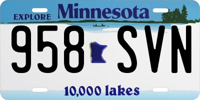 MN license plate 958SVN