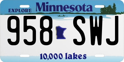 MN license plate 958SWJ
