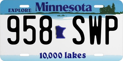 MN license plate 958SWP