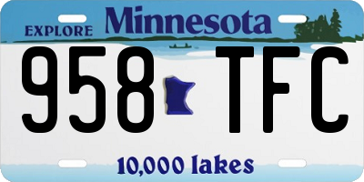 MN license plate 958TFC