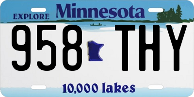 MN license plate 958THY