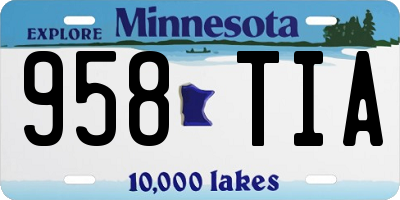 MN license plate 958TIA