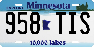 MN license plate 958TIS