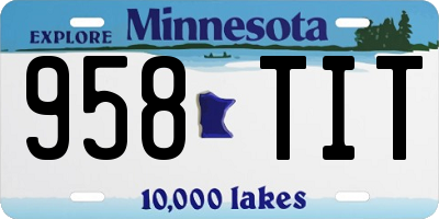 MN license plate 958TIT