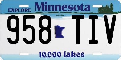 MN license plate 958TIV
