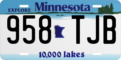 MN license plate 958TJB