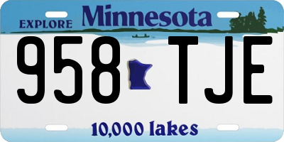 MN license plate 958TJE