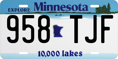 MN license plate 958TJF