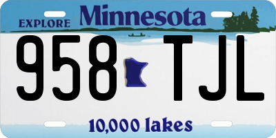 MN license plate 958TJL