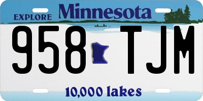 MN license plate 958TJM