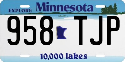 MN license plate 958TJP