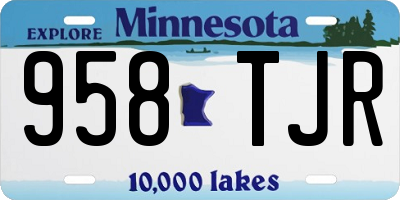 MN license plate 958TJR