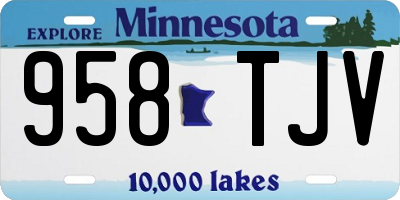MN license plate 958TJV