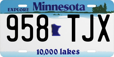 MN license plate 958TJX