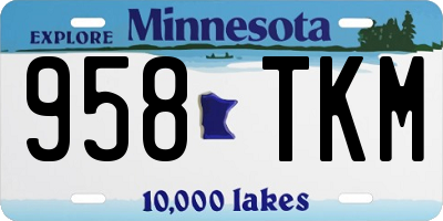 MN license plate 958TKM