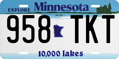 MN license plate 958TKT