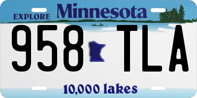 MN license plate 958TLA