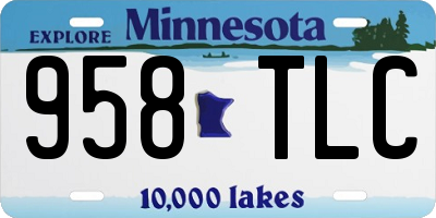 MN license plate 958TLC