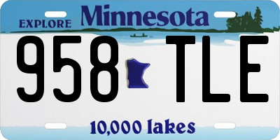 MN license plate 958TLE