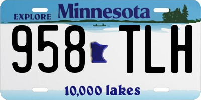 MN license plate 958TLH