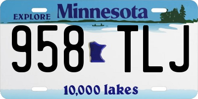 MN license plate 958TLJ