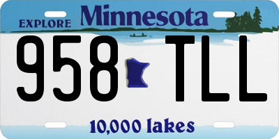 MN license plate 958TLL