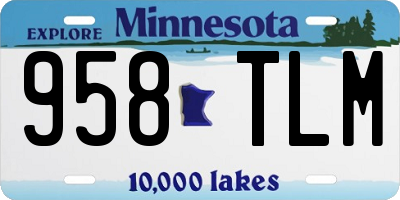 MN license plate 958TLM