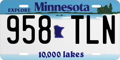 MN license plate 958TLN