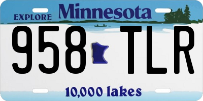 MN license plate 958TLR