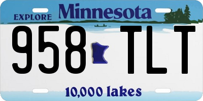 MN license plate 958TLT
