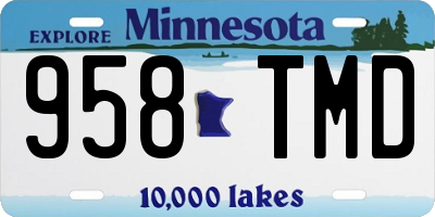MN license plate 958TMD