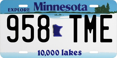 MN license plate 958TME