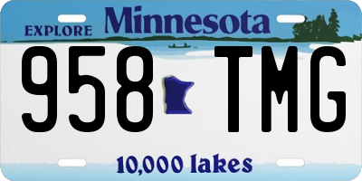 MN license plate 958TMG