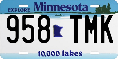 MN license plate 958TMK