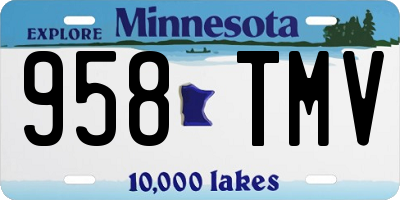 MN license plate 958TMV