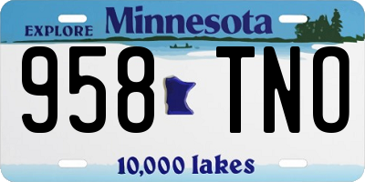 MN license plate 958TNO