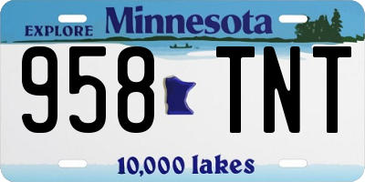 MN license plate 958TNT