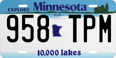 MN license plate 958TPM