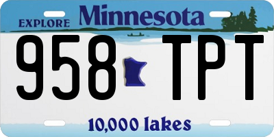 MN license plate 958TPT
