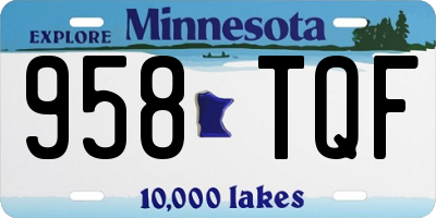 MN license plate 958TQF
