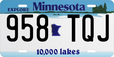 MN license plate 958TQJ