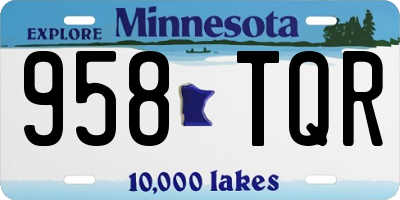 MN license plate 958TQR
