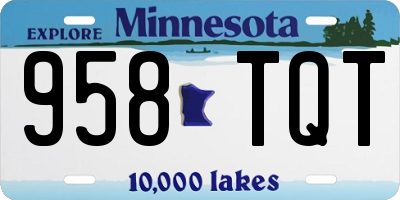 MN license plate 958TQT