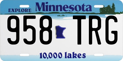 MN license plate 958TRG
