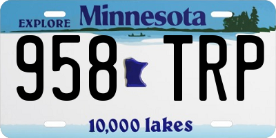 MN license plate 958TRP