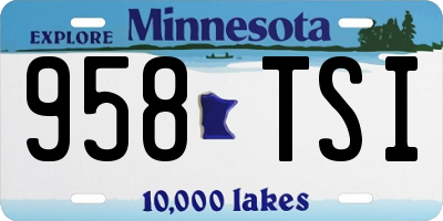 MN license plate 958TSI
