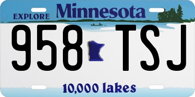 MN license plate 958TSJ