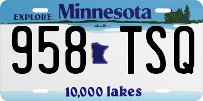 MN license plate 958TSQ